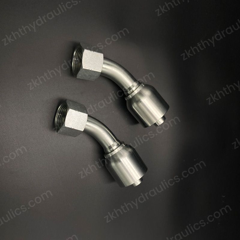 Hydraulic Hose Fitting 45° ORFS FEMALE FLAT SEAT ISO 8434-3-SAE J1453 24242RW